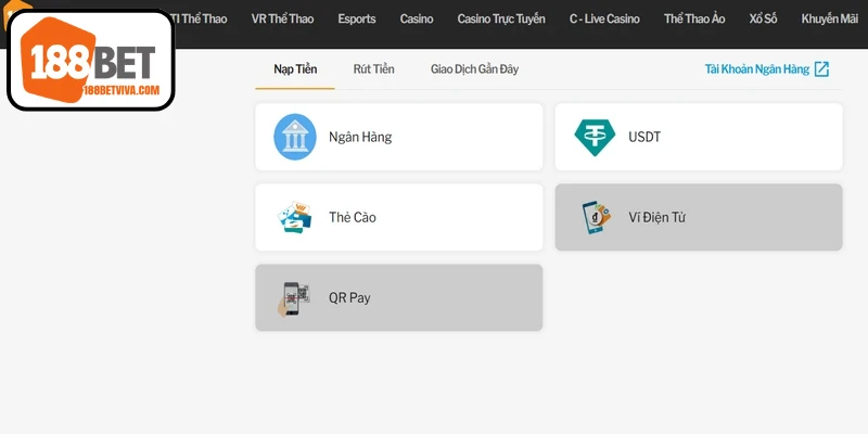 Đăng Ký 188BET Nhanh Chóng Và An Toàn Cho Người Mới 15 Các phương thức nạp tiền 188BET phổ biến